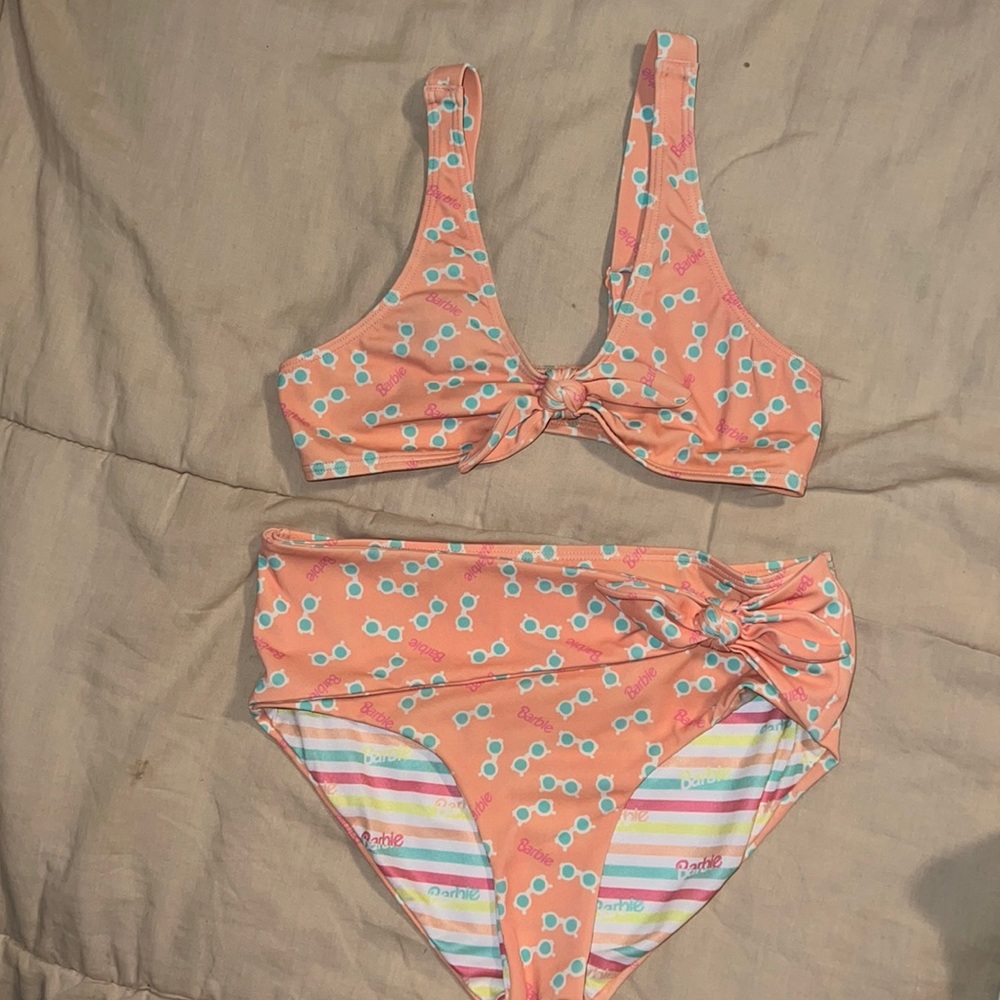 Girls Roxy Barbie Bikini Size 10 EUC